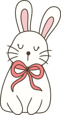 Bayram neşesi saçan neşeli bir Paskalya yayıyla büyüleyici bir tavşan..