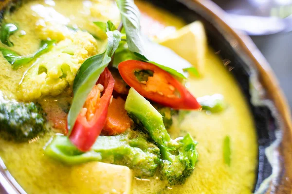 Green Curry Thai Food Delicious Food Bowl Ready Served — Stock Photo, Image