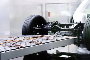 Elektrikli araçların iç yapısının ayrıntıları, otomotiv endüstrisi.