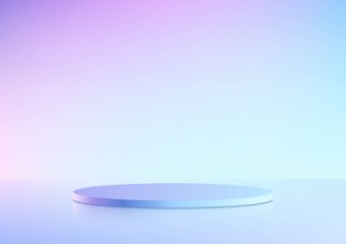 3D realistic empty podium platform product display minimal wall scene background. You can use for cosmetic mockup presentation, promotion sale and marketing, etc, Vector illustration