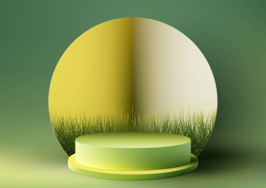 Yeşil Podyum Silindir standımızla 3 boyutlu gerçekçiliğin güzelliğini keşfedin. Büyüleyici gösteriler yaratın, ürünlerinizi sergileyin ve markanızı geliştirin. Canlı görseller için modern, doğal konsept.