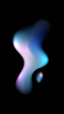 Koyu mavi renkli eflatun renkli yumuşak sıvı bir leke içeren parlak sıvı soyut duvar kâğıdı, karanlık dikey bir tuval üzerine kurulmuş, ilk bakışta büyüleyici, aksi, başka dünyalardan gelen dijital sanat eserleri sunuyor.