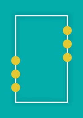 Sarı arkaplan vektörlü beyaz çerçeve