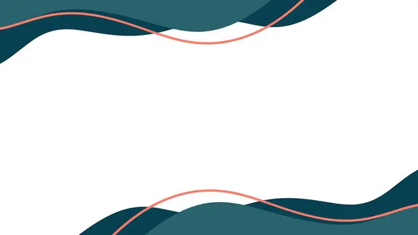 Soyut Teal Dalga Çerçeve Tasarımı Arkaplanı