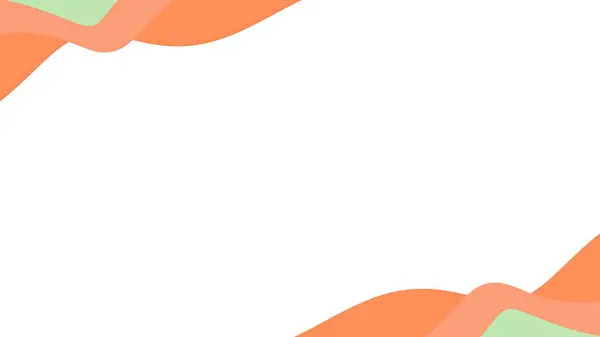 Şeftali ve Yeşil Renkli Soyut Dalga Tasarımı