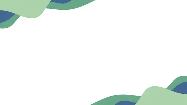 Soyut Yeşil ve Mavi Dalga Sınır Tasarımı