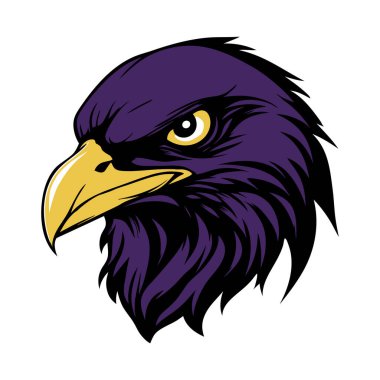 Keskin Gözlü Kuzgun Çarpıcı Renkler Güçlü Hayvan Sanatı