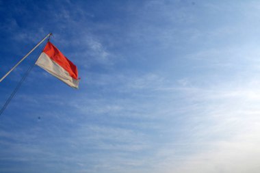 Endonezya Cumhuriyeti bayrağı. bağımsızlık günü.