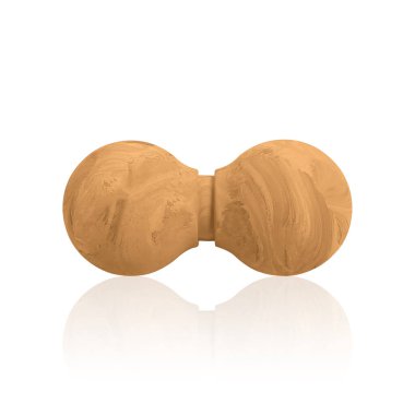 Kahverengi çift masaj topu yoga aktiviteleri için uygun ve kas sağlığı terapisi için alternatif olarak