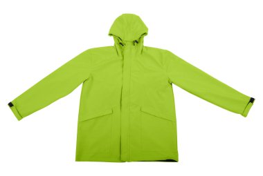 Parlak yeşil parka ceket ya da kadın ve erkekler için kışlık ceket