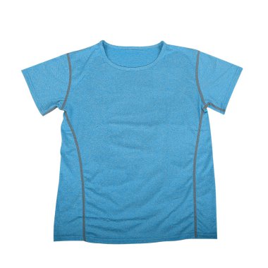 Women's light blue short-sleeved sports t-shirt clipart