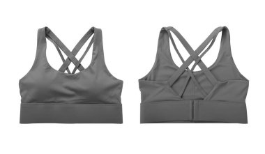 Cross back strap sports bra for sportswear clipart