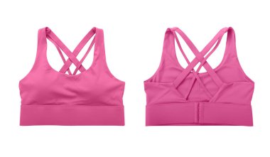 Cross back strap sports bra for sportswear clipart