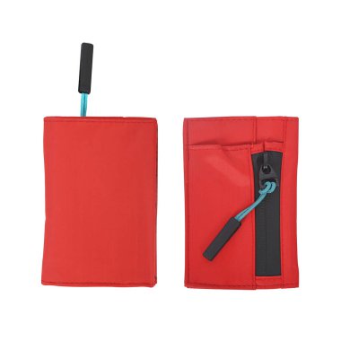 Su geçirmez seyahat edilebilir cüzdan beyaz arka planda izole