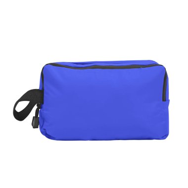 Beyaz arkaplanda izole edilmiş tuvalet çantası ya da kozmetik çanta