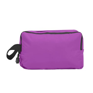 Beyaz arkaplanda izole edilmiş tuvalet çantası ya da kozmetik çanta