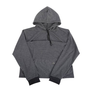 Ordu yeşil kapüşonlu ceketi beyaz arka planda izole edildi