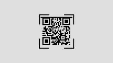QR barkod simgesi. QR kod simgesi. vektör