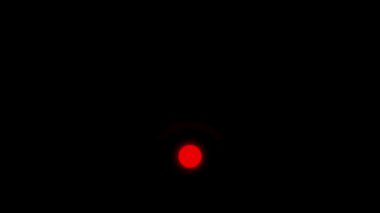 Siyah arkaplanda kırmızı ışık simgesi izole edildi