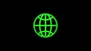 dünya simgesi neon simgesinde