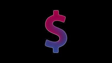Dolar işareti. Vektör. resimleme.