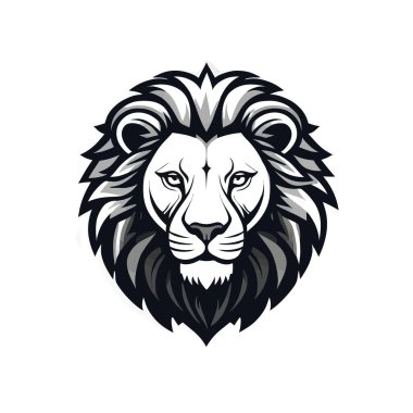 lion head vector logo illustration design clipart