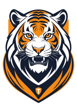 tiger head mascot design template clipart