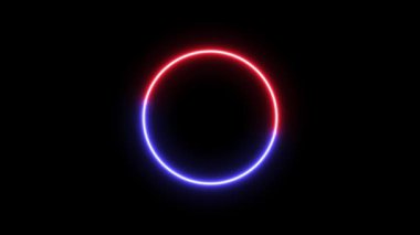 neon daire ışık efekti koyu arkaplan üzerinde