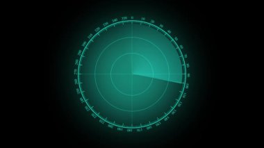 Parlak çemberli radar soyut arkaplanı 