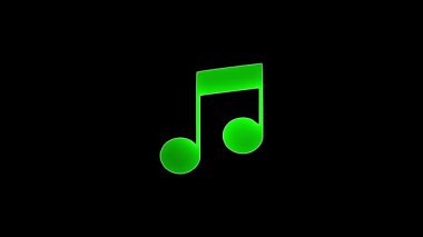 yeşil renkli müzik notası
