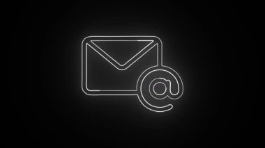 e- posta simgesi düz. Beyaz arkaplanda resim sembolü. vektör illüstrasyonu