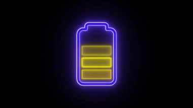 Neon sembollü pil