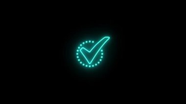 Mavi arkaplanda neon ışığı izi.