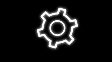 Cogwheel ikonu. Düz stil. vektör simgesi