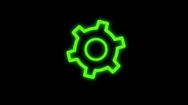 Geleceğin sembolü olan yeşil neon giysi, neon parıltısı