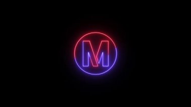 Neon ışıklı 3 boyutlu harf.