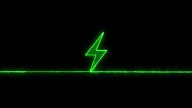 yeşil neon yıldırımı