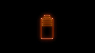 pil simgesi neon biçiminde parlıyor.