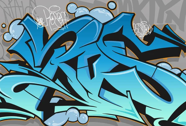 Wildstyle Graffiti Graffiti Straßenkunst Vektorillustration — Stockvektor