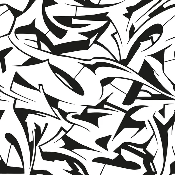 Vektorgraffiti Illustration Sömlöst Mönster Shirt Design Textil Banderoll Stockvektor