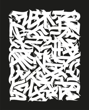 Süslü yazı tipi, el yazısıyla yazılmış tipografi vektörü çizimi.