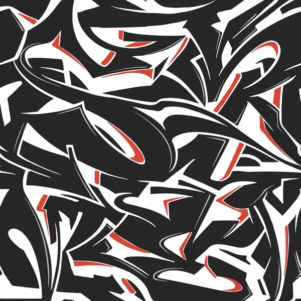 Vektorové Graffiti Ilustrace Bezproblémové Vzory Design Trička Textil Banner — Stockový vektor