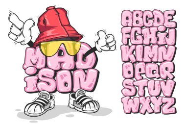 Graffiti kabarcık alfabesi, grafiti sokak sanat yazı tipi