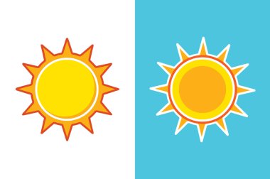 Cheerful Sun Sticker With Bold Rays And Eye Catching Outline clipart