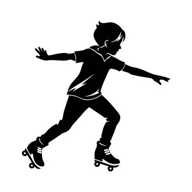 Geniş Kollu Patencinin Dinamik Silueti Denge İçin Uzanmış Kolları Var