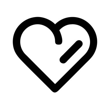 Kalp atışı minimalist Icon Kalp şekli ve nabız çizgisi