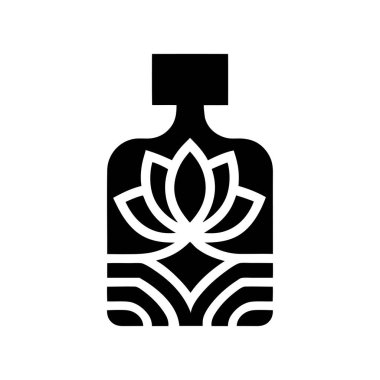 Minimalist Siyah ve Beyaz Yoga Şişesi Nilüfer Tasarımı, Farkındalık ve Dengeyi Sembolize Ediyor