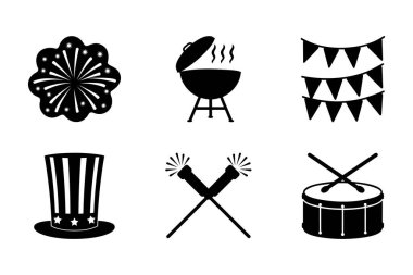 Anma Günü Havai fişek, Barbekü, Vatansever Şapka, Maytaplar, Bayraklar ve Bando Davulları