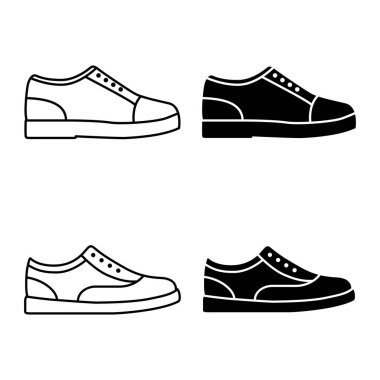 Ayakkabı kenarı görünüm vektör ayakkabı giyimi profili çizimi, giysi için grafik tasarımı