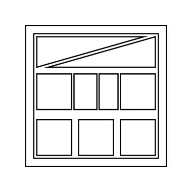 Sayfa, özellikler ızgara, çerçeve ve çerçeve tasarımı için boş çizgi roman düzenleme şablonu